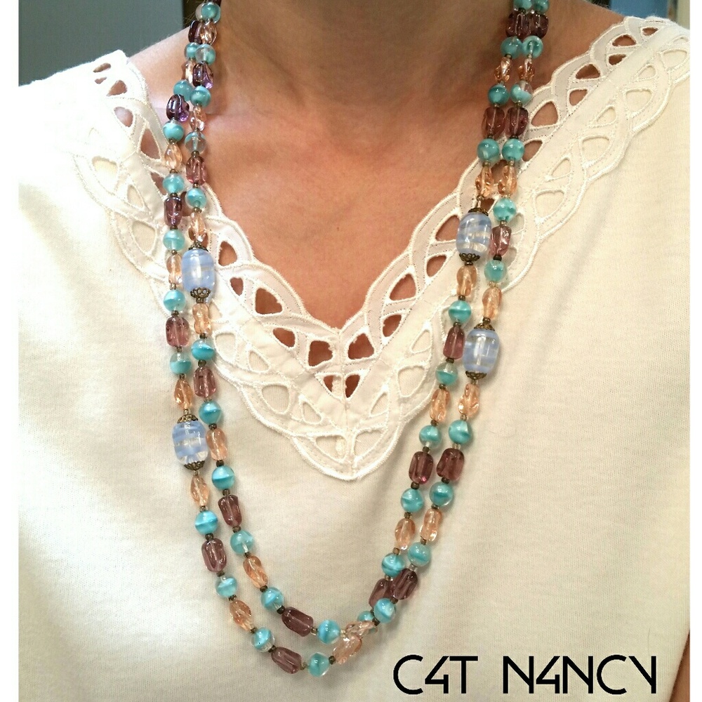 Wednesday Afternoon Beach Bum Glass Bead Necklace!